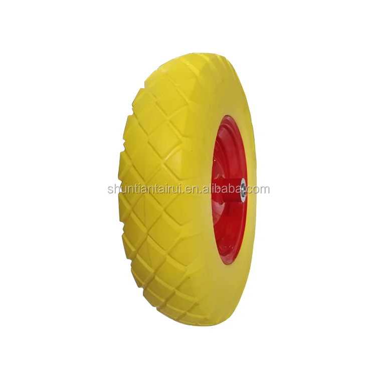 PU rubber wheel for beach cart/hand trolley