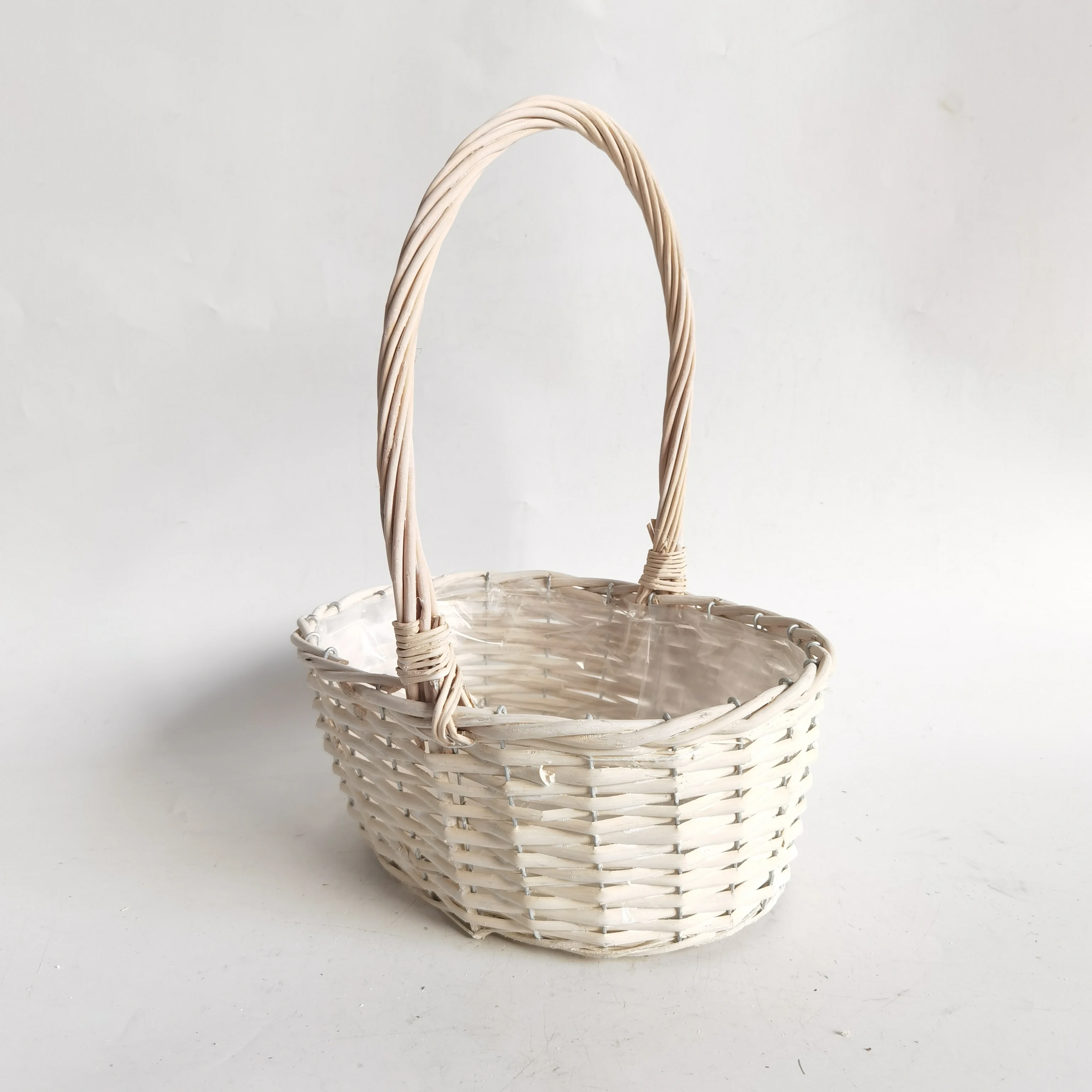Factory Wholesale Willow Gift Basket wicker storage basket with handles flower basket
