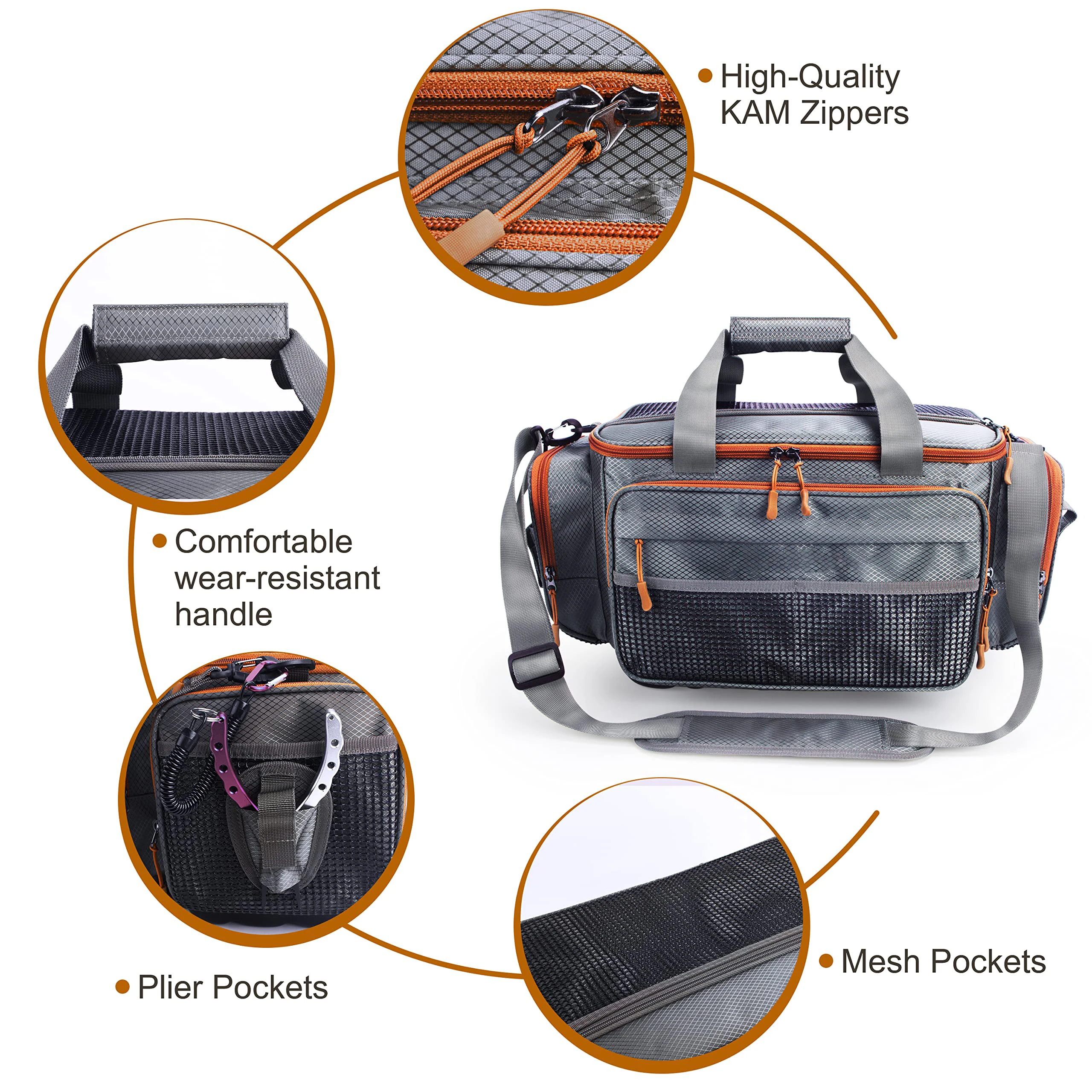 Multifunctional Fishing Tackle Bag Waist Pack Fishing Lures Tackle Gear Utility Storage Bag