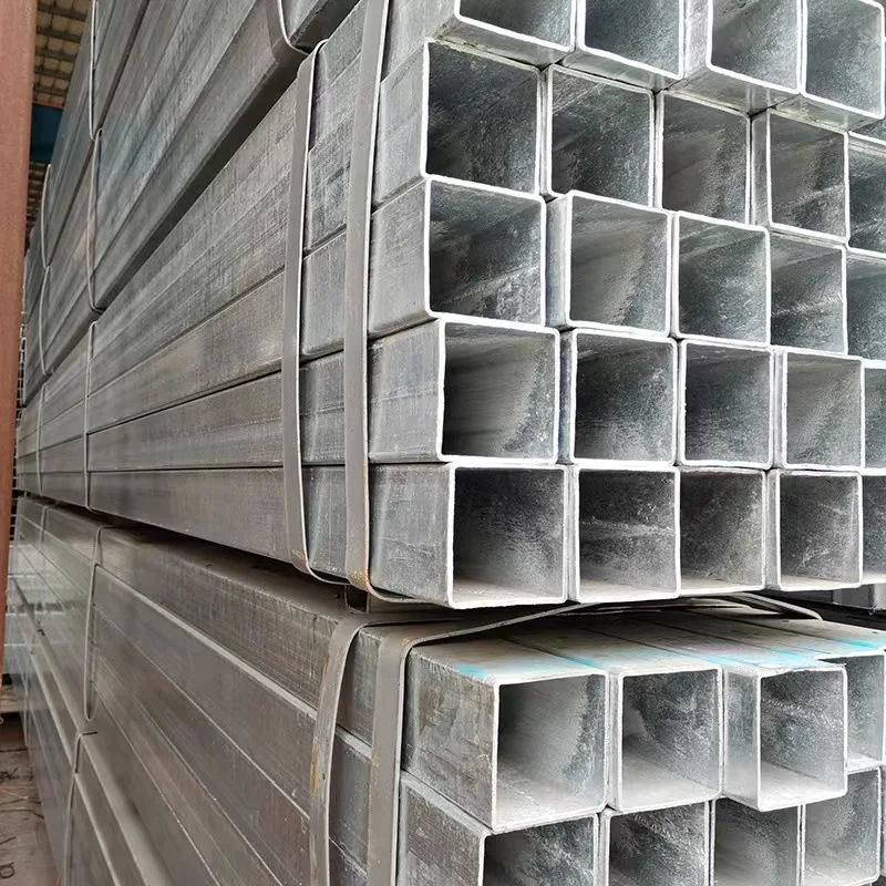 Galvanized Square Tubing With Holes Galvanized Steel Bo x Section Galvanized Steel Perforated Square Tube