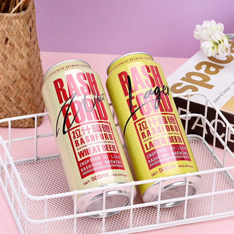 Hot Selling Brewery OEM 500ml 50cl Alcohol Drink Light White Lager Malt Beer Canned Craft Wheat Beer for Sale