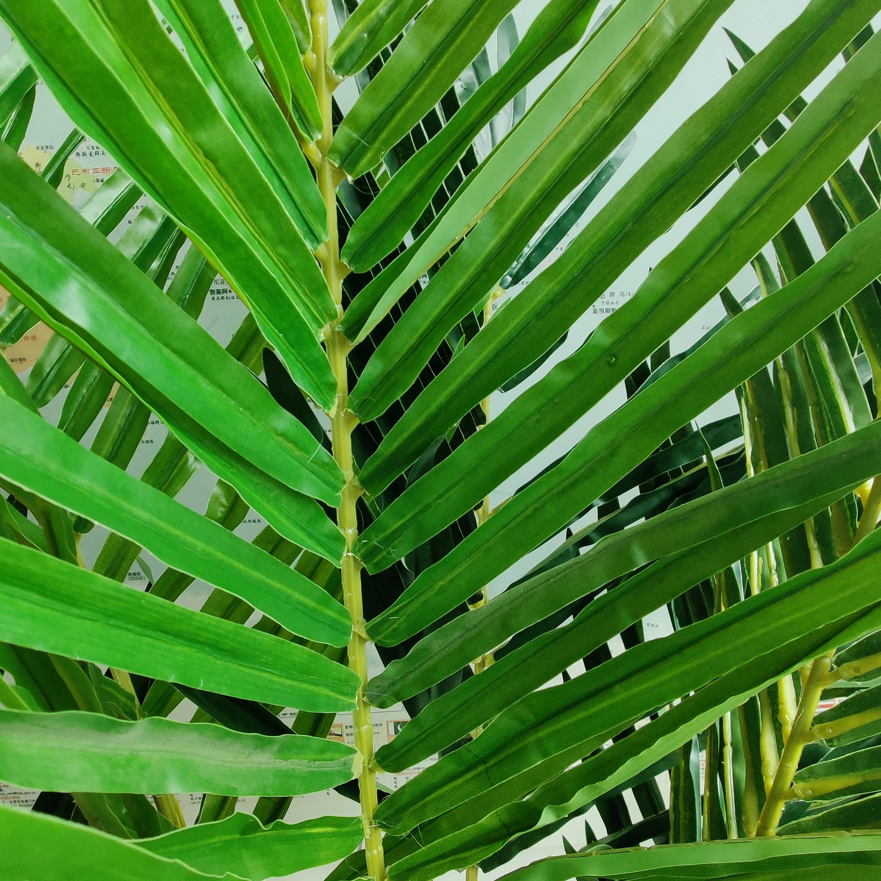 Decoration Greenery Tree Artificial Follaje Plant Green Plastic Leaf Wall Palm Tree