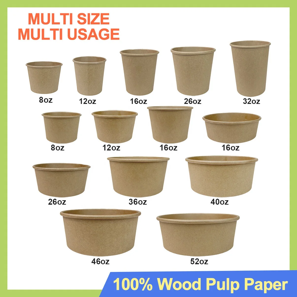 frozen yogurt paper bowl custom printed disposable ice cream paper cup