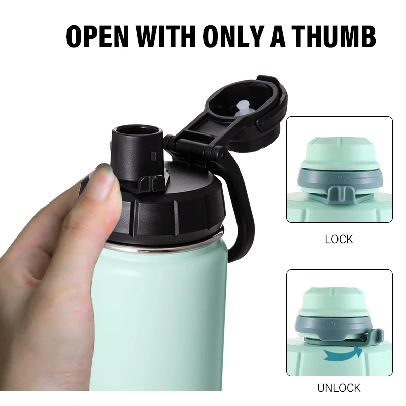 Custom Vacuum Insulated Thermal Flask, Drink Bottle Insulated Water Bottle Bulk Order Stainless Steel Drinking Bottles