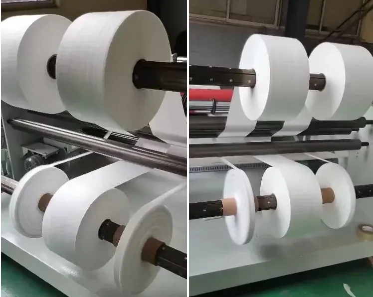 automatic working width 1300mm fabric cutting paper slitting and rewinding machine