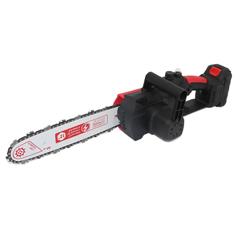 COOFIX Professional Electric Chain Saw 12inch Portable One-Hand Handheld Rechargeable Operated Battery Power Chainsaw