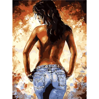 Wholesale DIY digital painting by numbers colorful lion wall pictures canvas painting