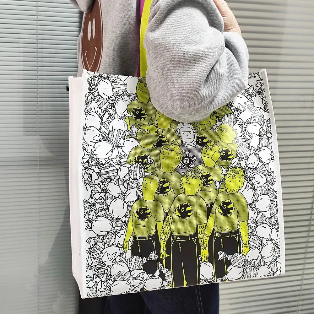 Promotional foldable laminated pp woven shopping bag non woven bag with printing