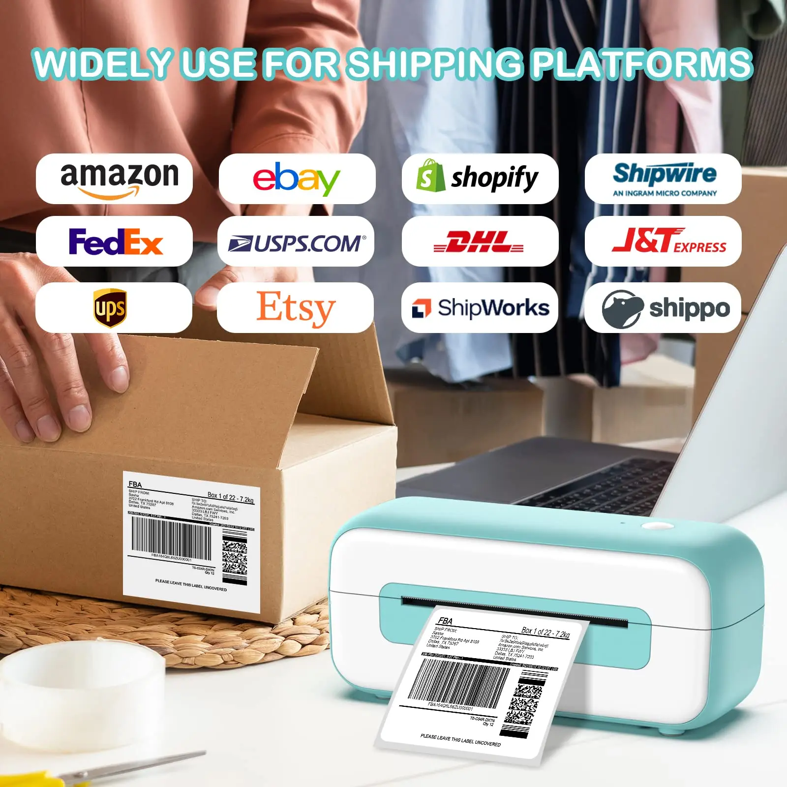 Phomemo 4x6 принтер для печати этикеток Bluetooth термопакет Ebay Amazon