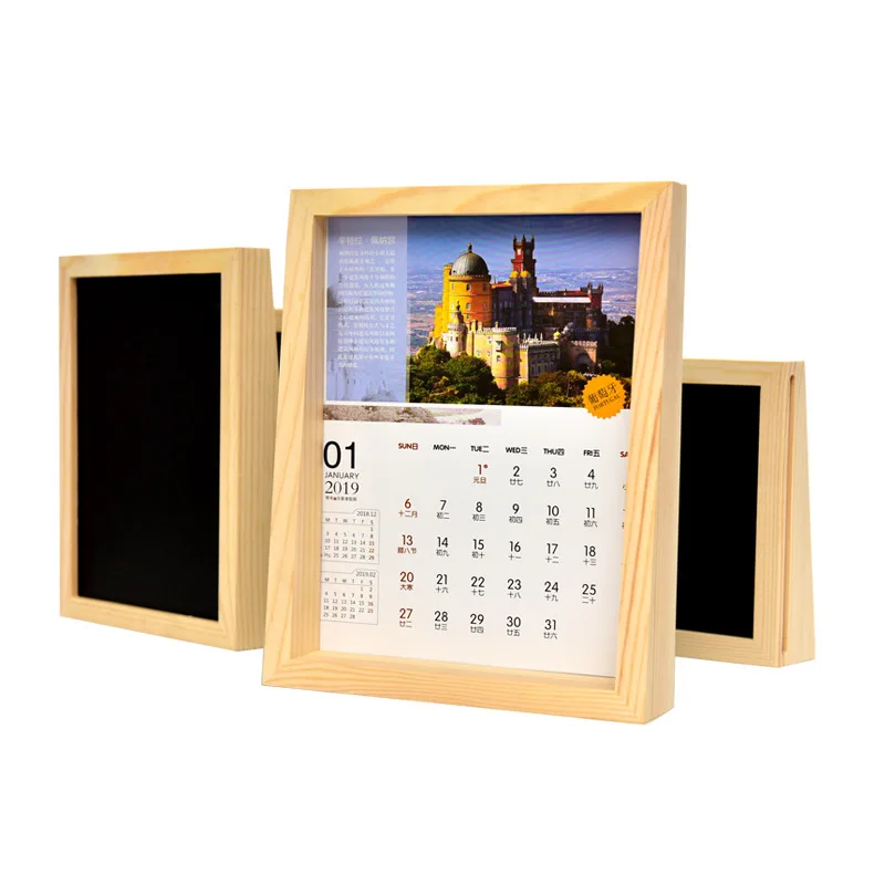 
Pull-Out Solid Wood Interchangeable Ladder Photo Frame 7 Inch 8 Inch Multifunctional Standing Photo Frame 