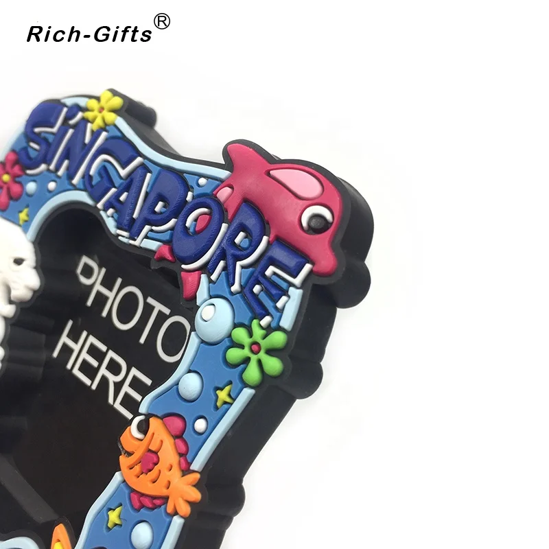 Custom Eco-friendly Soft Rubber Magnet 3D Photo Frame For Home Decoration