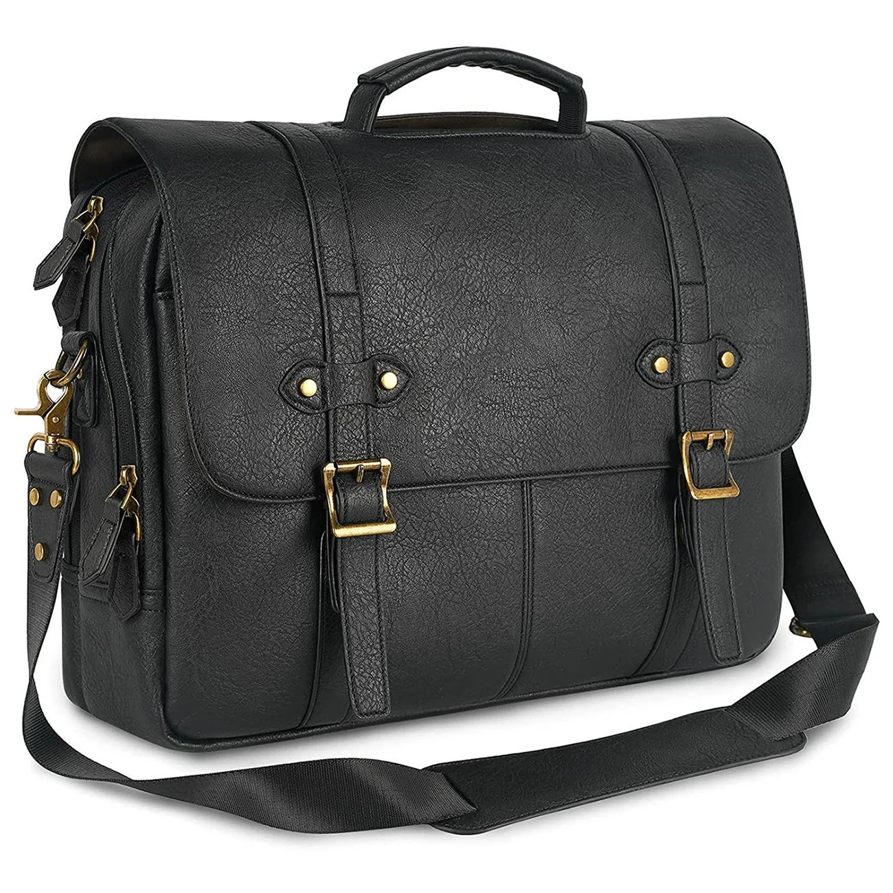 Wholesale Waterproof Handbags Crossbody Shoulder Travel Business Laptop Bag Men PU Leather Briefcase Bags For Men