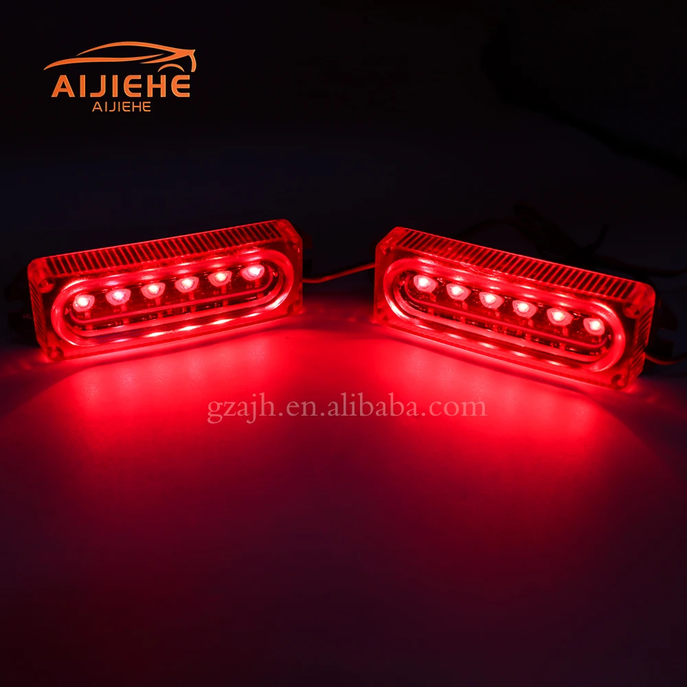 Car Truck Front Grille LED Strobe Warning Light Auto LED Flashing lights Bar Emergency Light Hazard Caution Lamp 12V