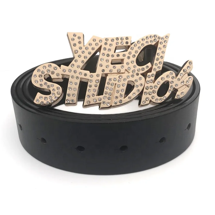 Fashion Casting Customized Metal Gold Letter Shape Adjustable Belt Buckle for Men