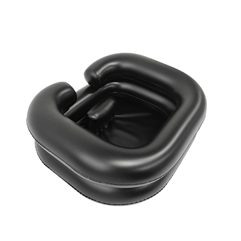 Portable PVC Inflatable Shampoo Wash Basin Sink In Bed Inflatable Hair Wash Basin For Hair Salon Nursing Home Handicap Care