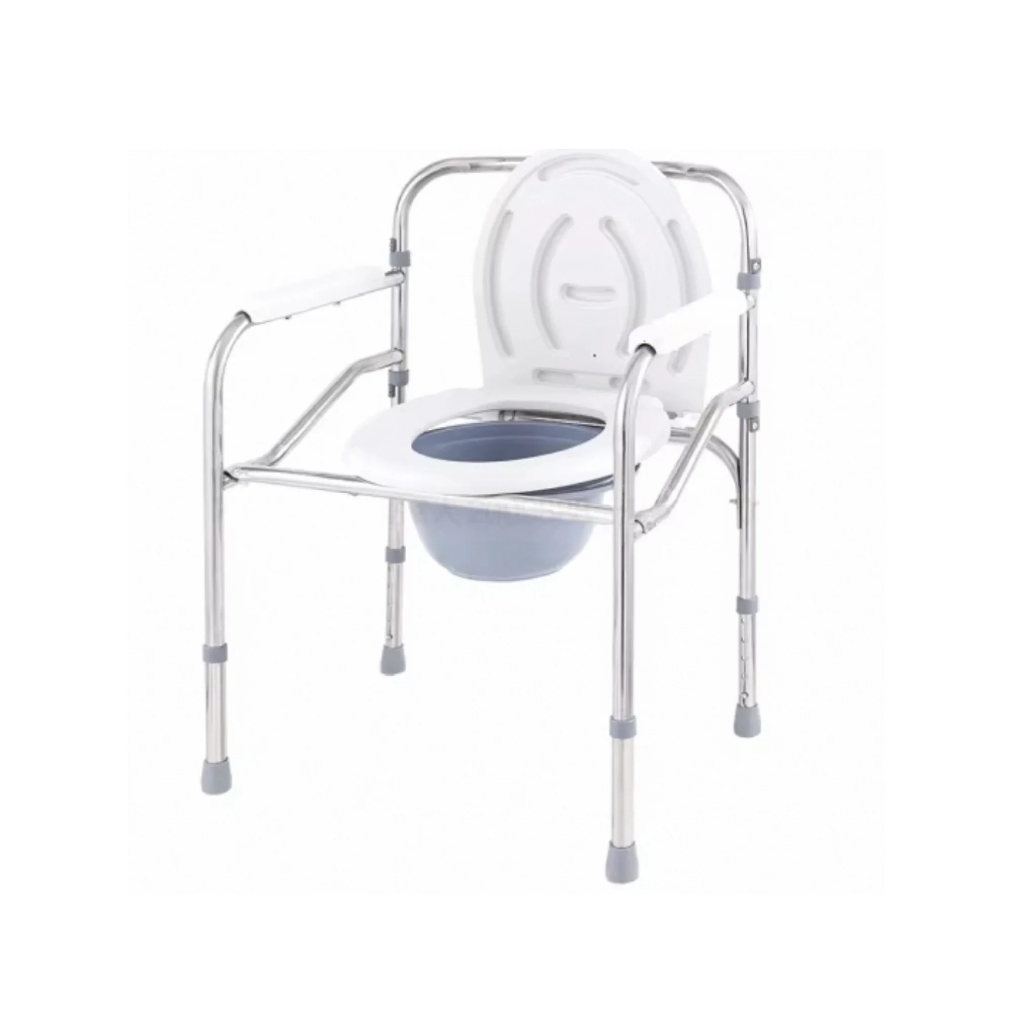 Hospital Grade Toilet Shower Plastic Commode Chair with Bedpan