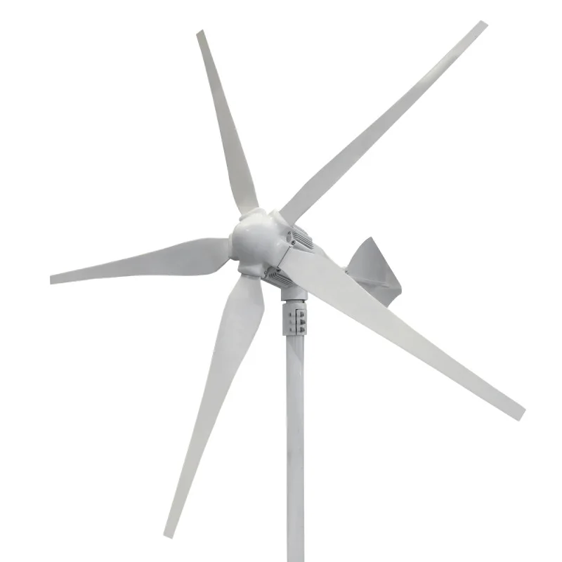 Factory Sale Wind Generator 800W 24V/48V Strong Wind Turbine 5 PCS 1870MM carbon fiber composite Blades Home use Wind Generator