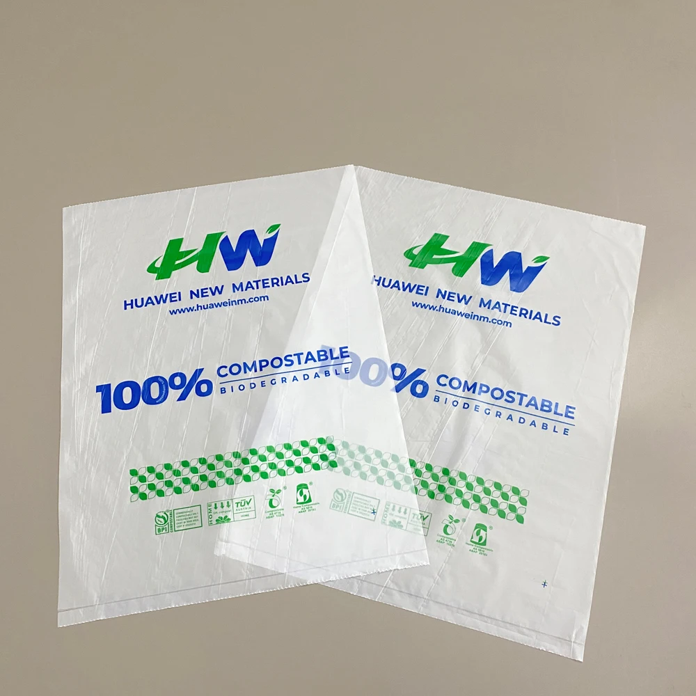 Compostable Corn Starch Pla Pbat Bag Biodegradable Vegetable And Fruit Supermarket Flat Bags Compostable Produce Bags