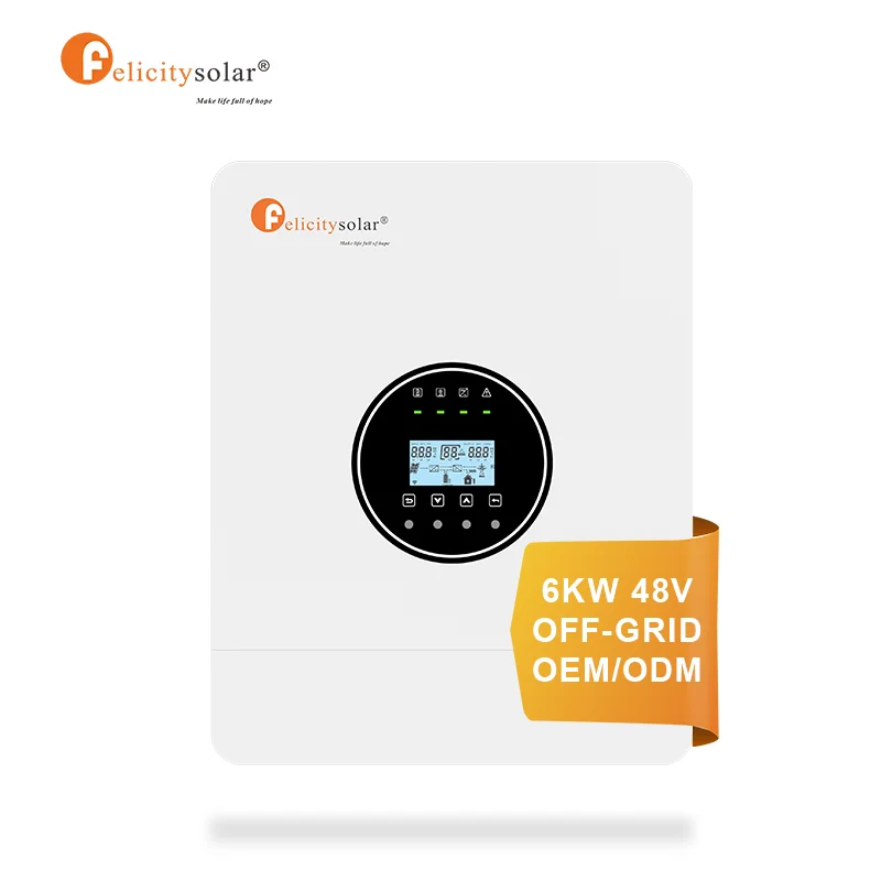 soler inverter 6000W Off Grid 48V 220V MPPT  High PV 120A Charger 50/60hz with WIFI BMS Generator Hybrid Solar Inverter