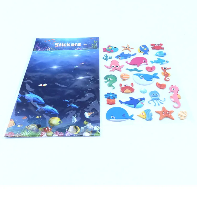 Низкая цена на 3D kawaii Мультфильм пышные наклейки розничная упаковка 3d пользовательский Английский алфавит набор пышных наклеек