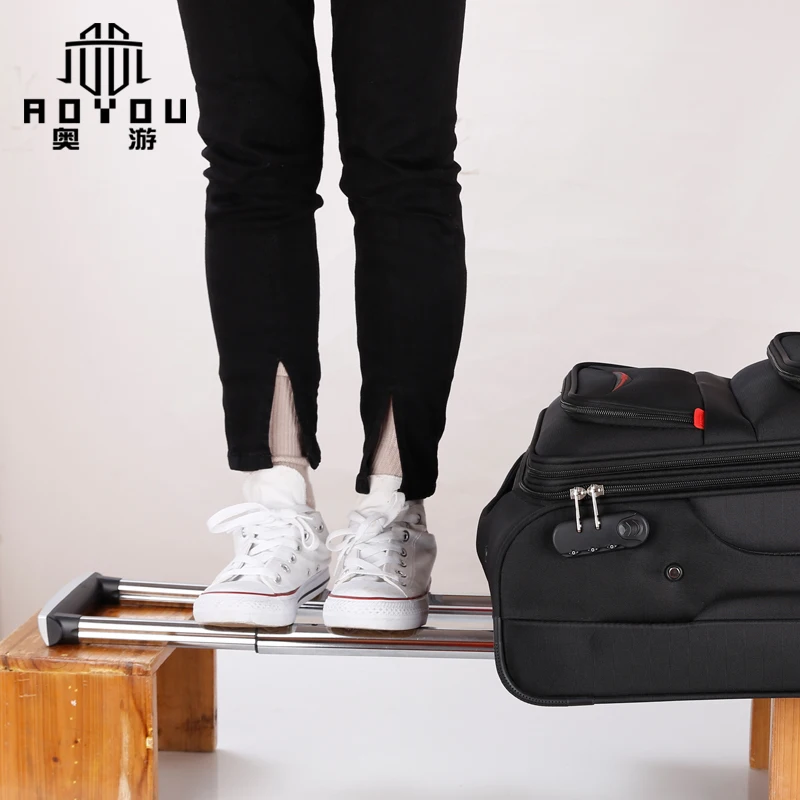 Fashion style soft fabric 3 piece 20/24/28 inch luggage set travel suitcase luggage