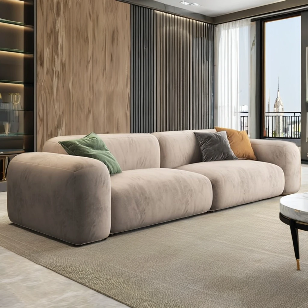Nordic Роскошный L-образный диван для гостиной мебель пол бархат 3 места модульный секционный набор диванов