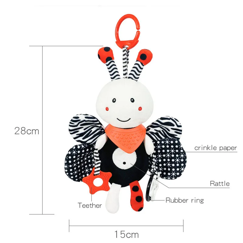 New black and white Bib Doll Stroller hanging bed hanging plush doll toys B103