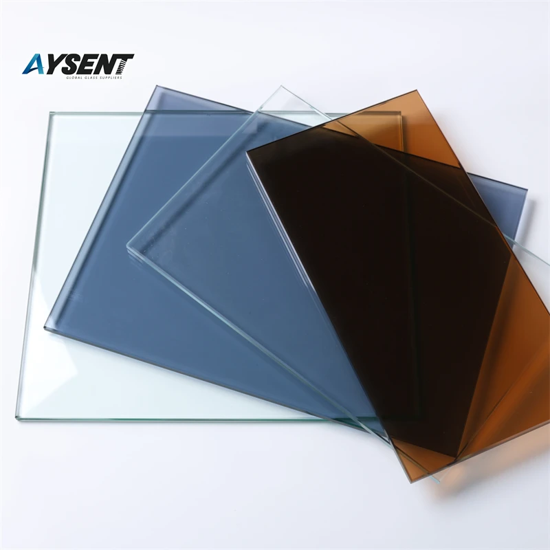 3mm-12mm Tinted Float Glass Sheets Bathroom Window Door Curtain Building Versatile Bronze Green Black Decoration Glass
