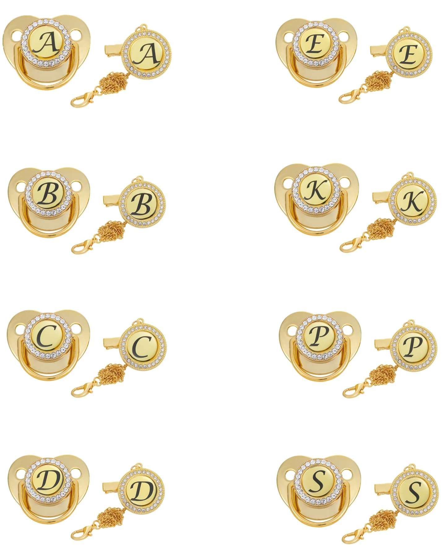 Custom personalized funny gold toddler baby bling