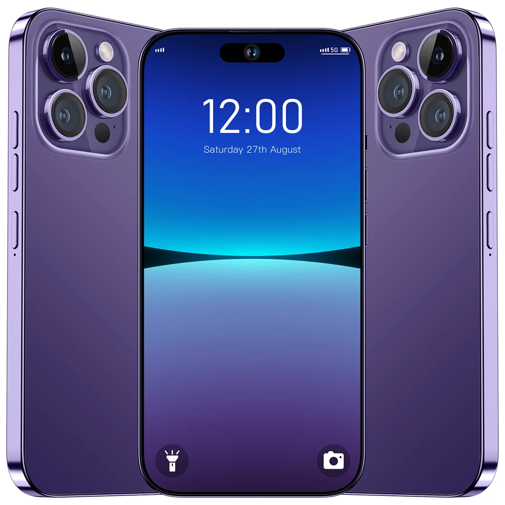 Смартфон с памятью i 14 Pro Max, 7,3 дюйма, 5G, 16 ГБ + 1 ТБ