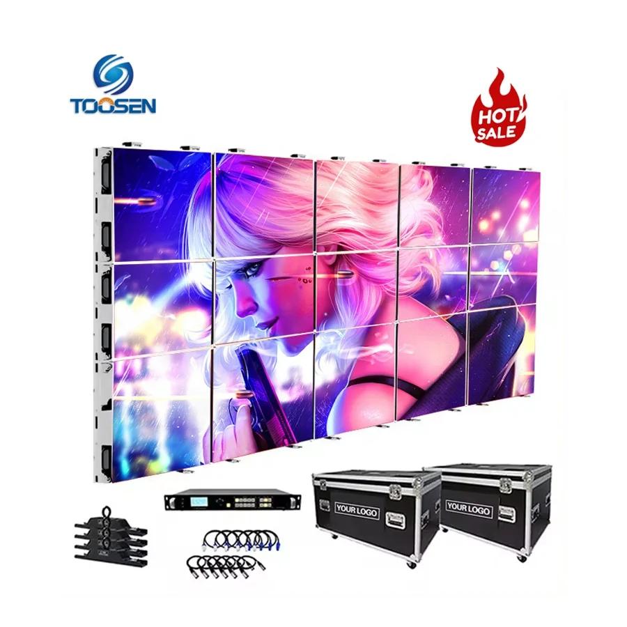 Toosen Factory 3X2m Pantalla LED P2.6P2.9P3.9Exterior Giant Stage Background Led Video Wall Seamless Splicing LED Display Screen