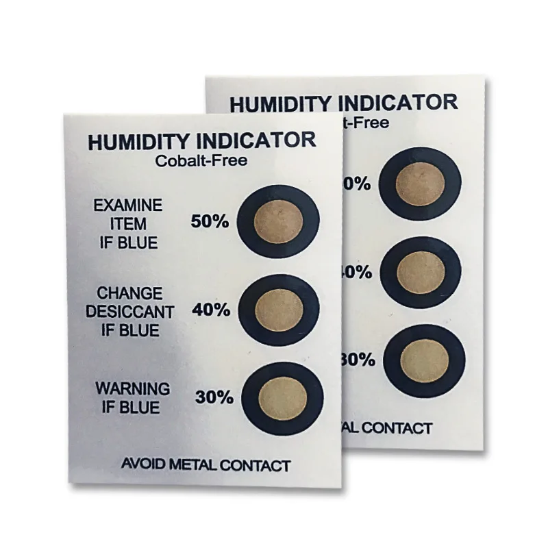 Color Change Cobalt free Brown 30% 40% 50% humonitor Humidity Indicator Card for PCB