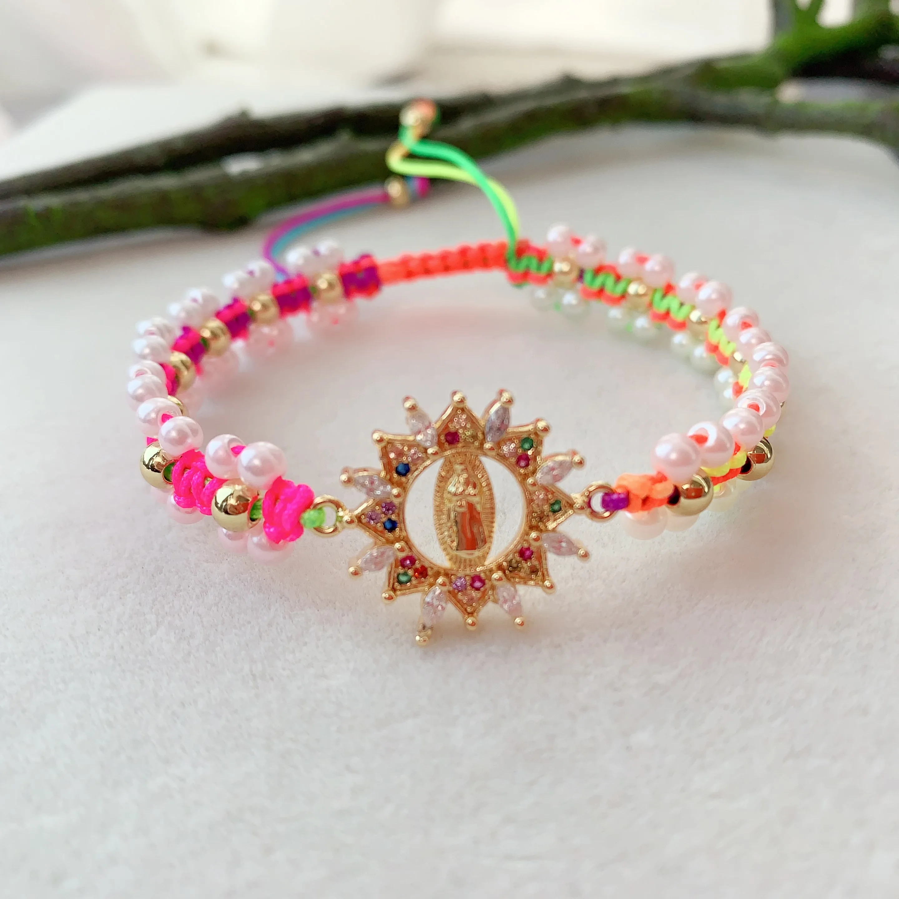 BD- C2645 лидер продаж плетеные вручную регулируемые браслеты красочный дизайн браслет для девочек католический Святого