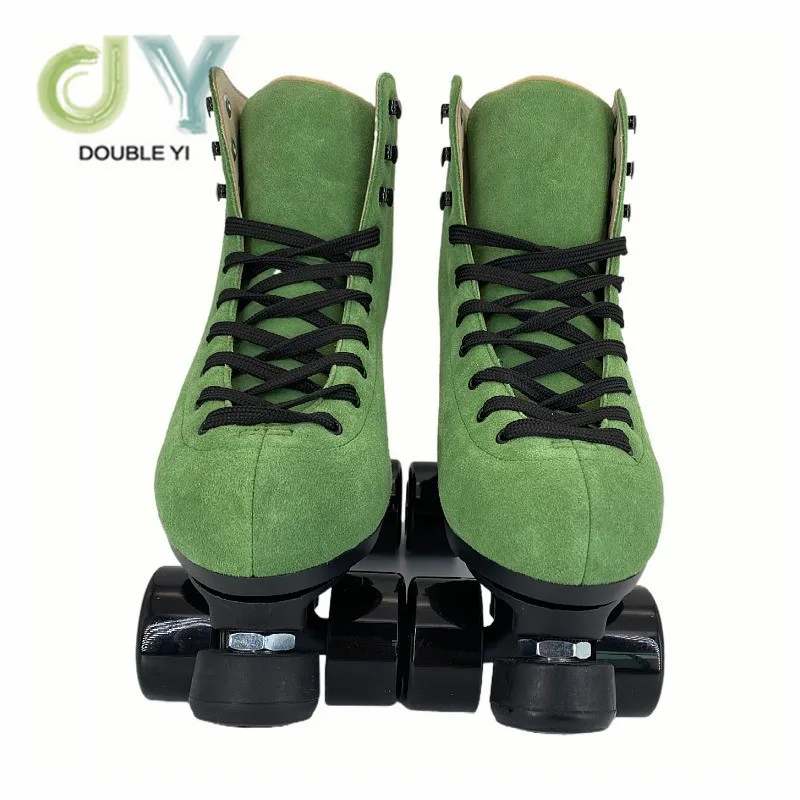 High Quality Two-row Fur Roller Quad Skates Unisex Wheel Skating Shoes For Woman And Man