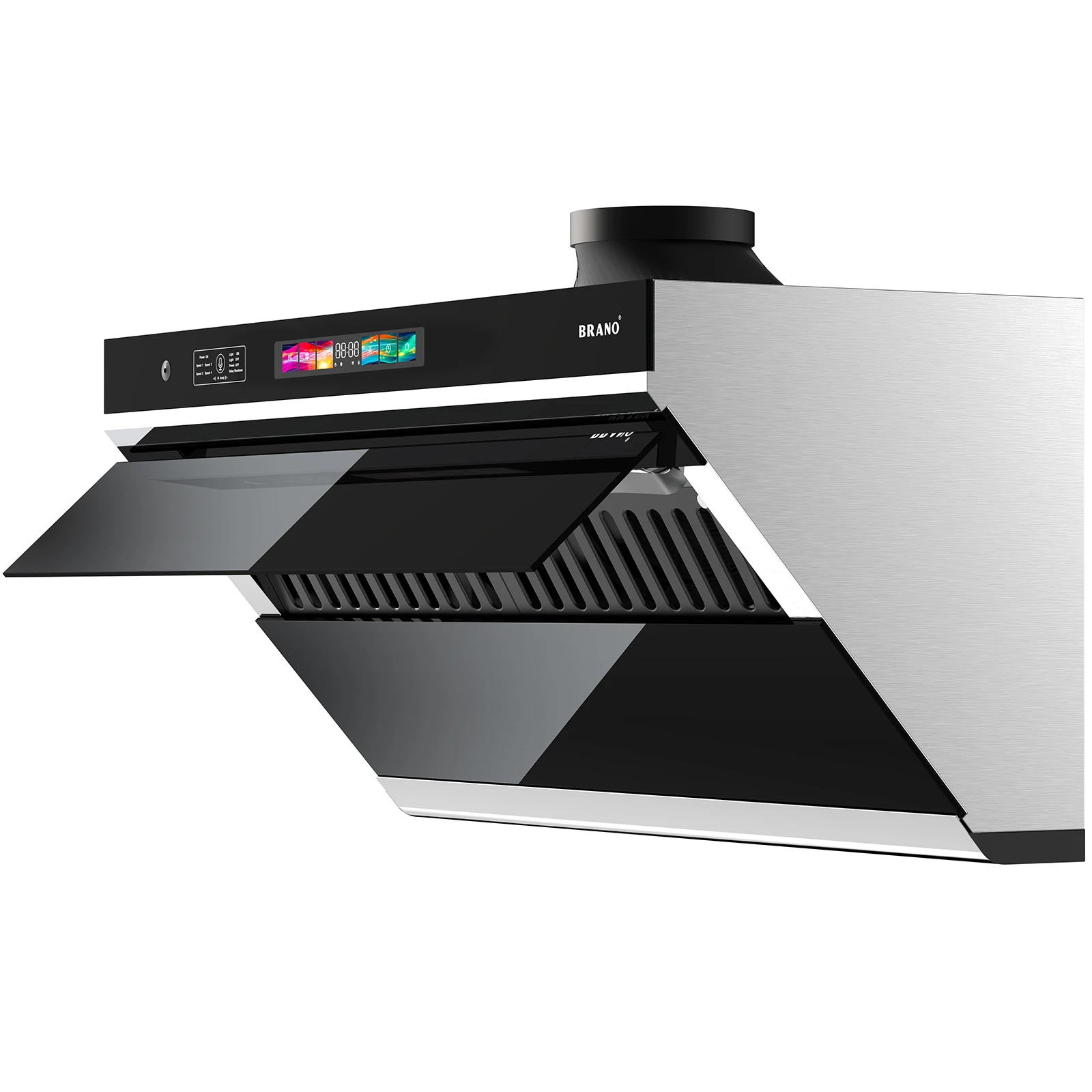 USA stock Multi functional control range hood with unique side design. Range hood under cabinet