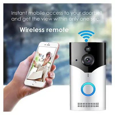 Smart Door Bell WIFI Camera Door Bell Built in Battery Wireless APP Control Vision Doorbell