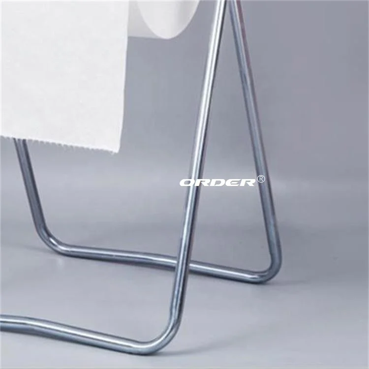 Mobile Industrial Floor Stand Paper Roll Holder clean rags cleaning wipers jumbo roll dispensers