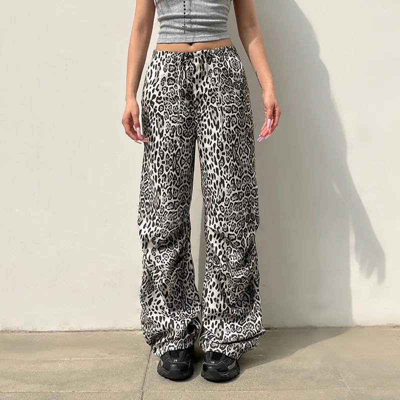 American Street Fashion Waist Tight Laced Pants Hot Girl Slimming Loose Casual Dance Pants for Women