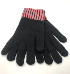 Factory direct sale touch screen knit winter gloves warm gloves two color jacquard wrist gloves