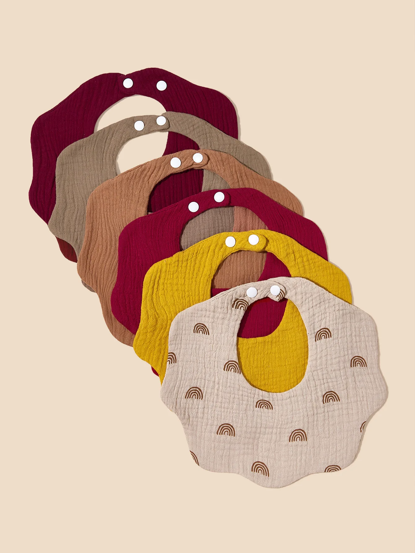 Muslin Baby Teething Bibs Lap-shoulder Cloths Bibs Baby Bandana Drool Bibs