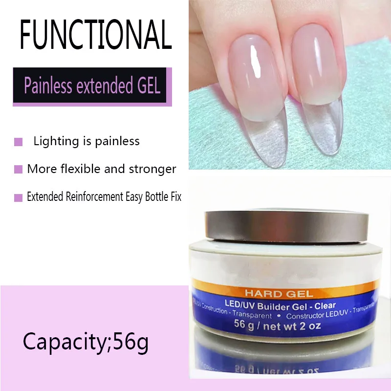 No Burning Build Multifunctional Extension Gel Uv 3 Colors 56g Soak Off Gel For Building