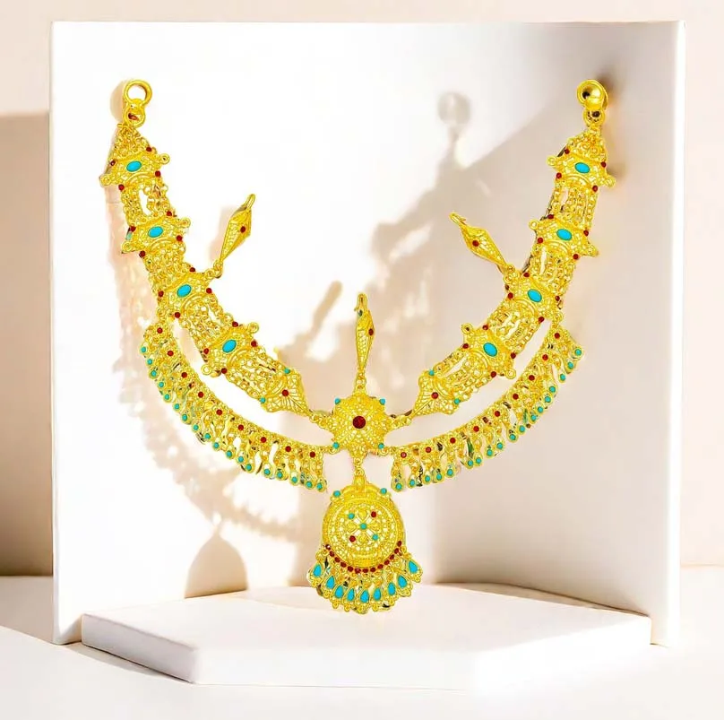 Новинки из Дубая, Модные производители, Хрустальная цепочка на голову, лоб, свисающие волосы, повязка на голову для невесты, индийские этнические украшения для женщин