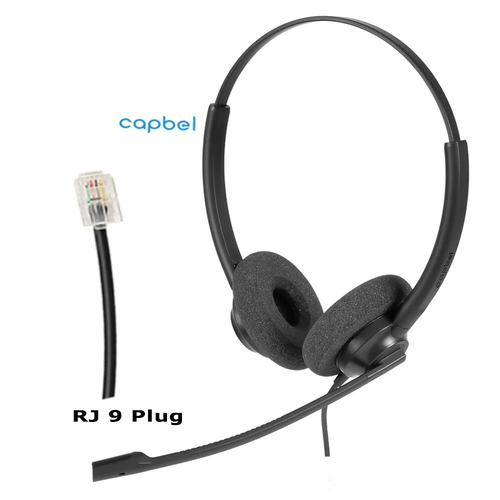 OEM профессиональная телефонная гарнитура rj9 с длинным шнуром, шумоподавляющие наушники, воздухопроницаемые пенные наушники для длительного ношения