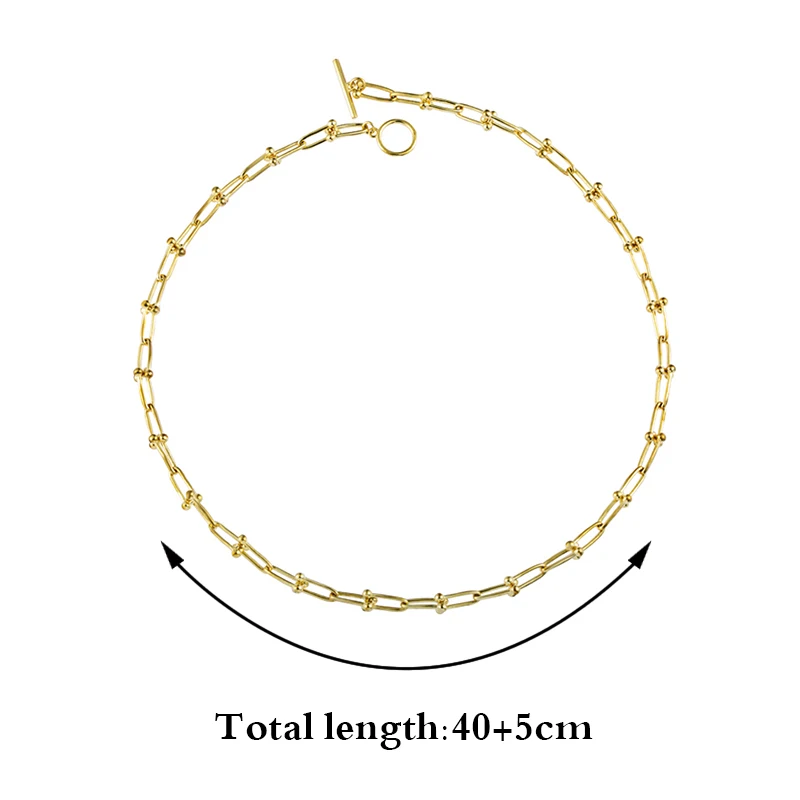  hip pop hyperbole classic Flat Square Chain Link Choker 12.79g Paper Clip Chunky Silver 18k Gold Plated