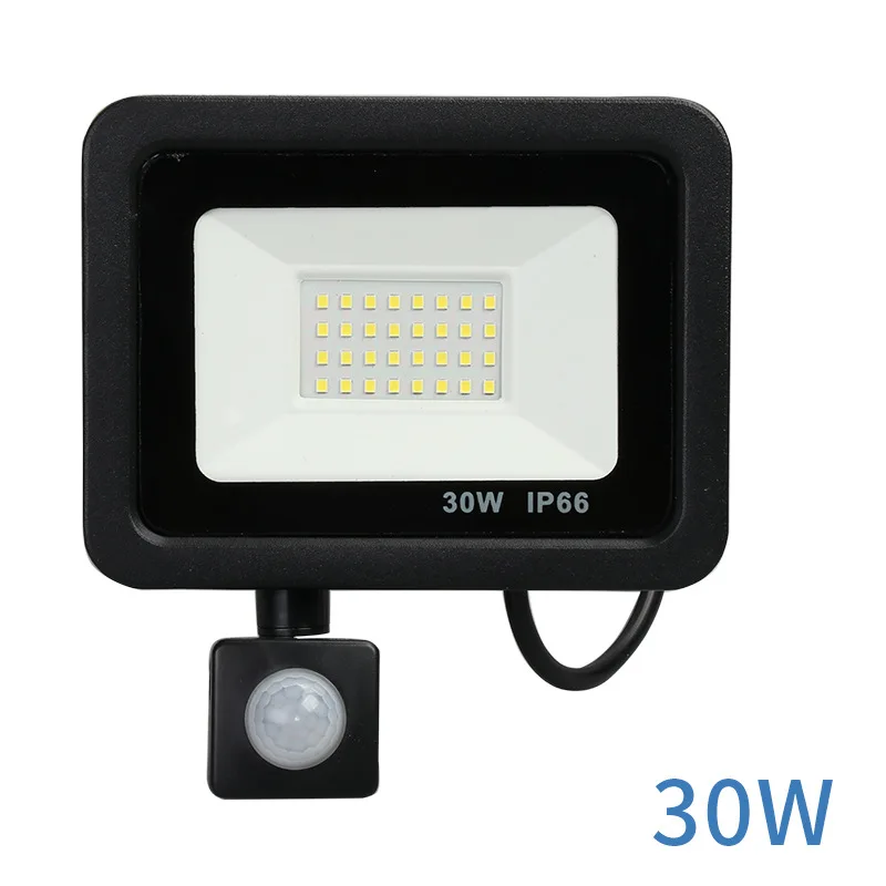 
2020 Hotsale Ultra-thin10w 20w 30w 50w IP65 PIR Motion Sensor SMD LED Floodlight 