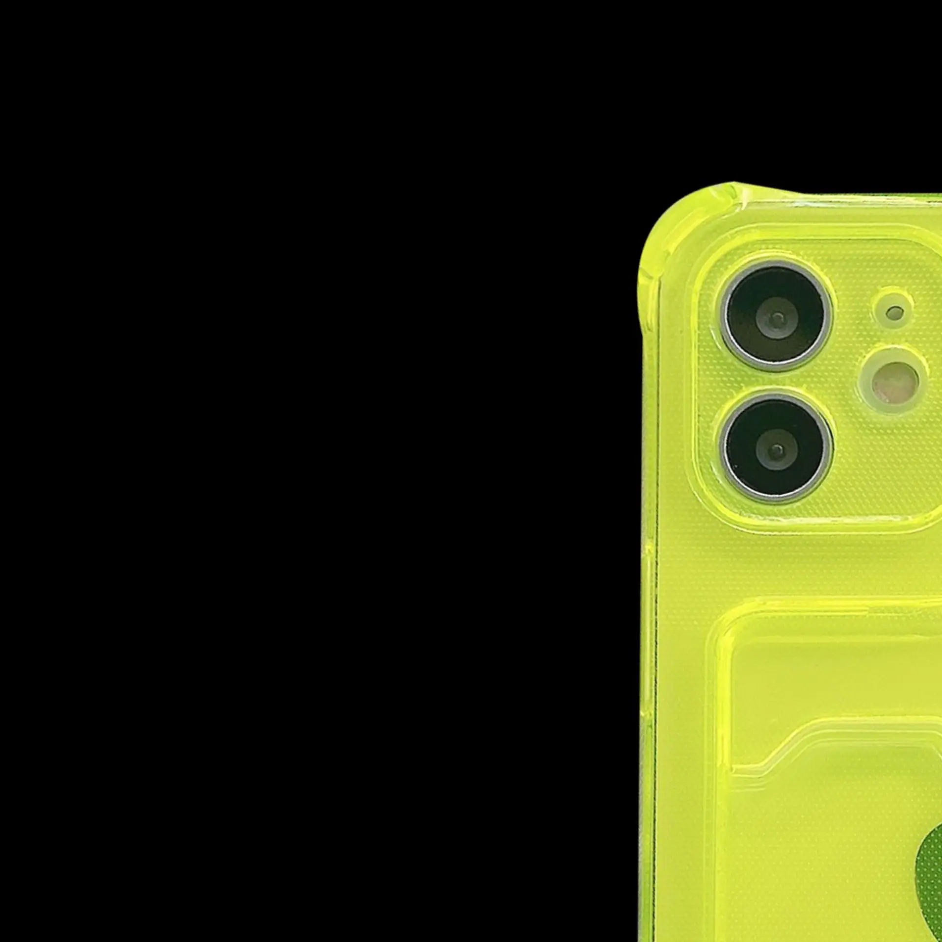 For iPhone Card Slot Case,Neon Color TPU Card Holder Phone Case For iPhone 14 13 12 11 Pro Max X XS XR 7 8 Plus