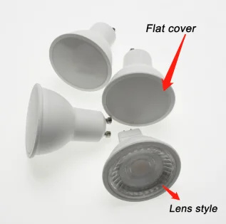 Indoor lighting Flat cover or lens style Gu5.3/ Gu10/ MR16 Led Bulb spotlight energy saving