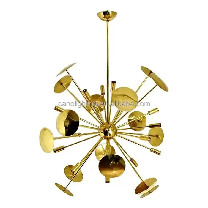 Zhongshan factory direct sale cast brass chandelier luxury restaurant living room foyer corridor decor gold metal pendant lamp