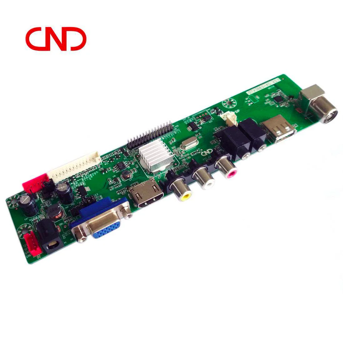 CND Universal lcd led tv main board 32 inch with multi-resolution choice by jumper setting