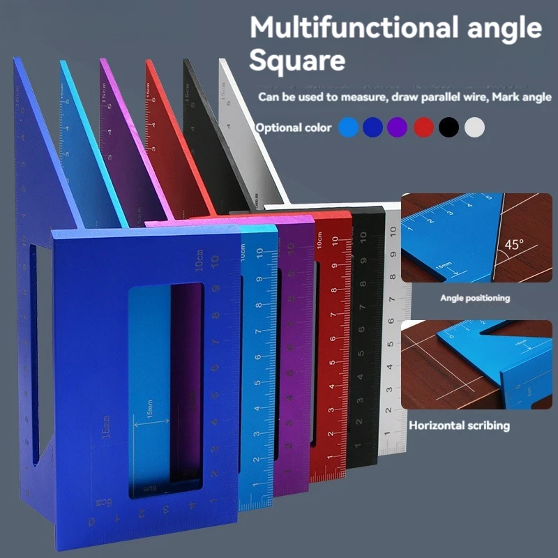HL Woodworking Scribe Mark Line Gauge T-type Ruler Hole Scribing Plastic Crossed-out Carpenter Measuring Tool